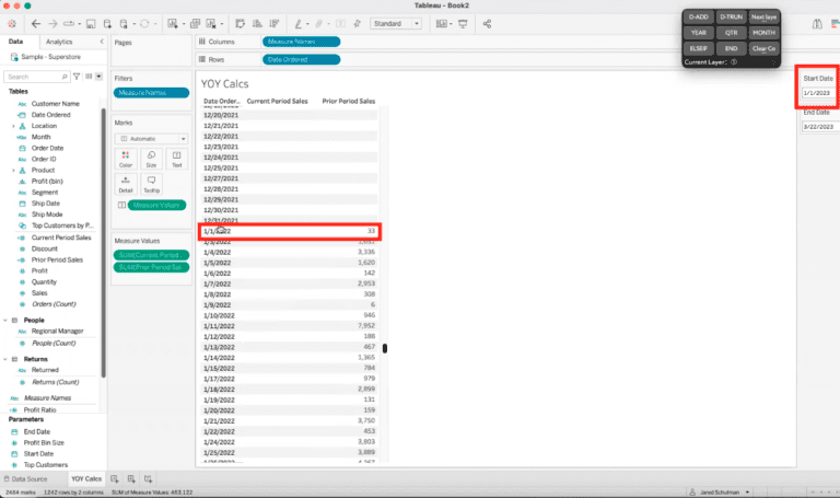 How to Build Year-over-Year Calculations in Tableau | XeoMatrix