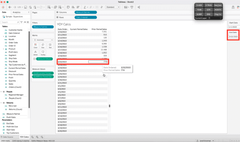 How to Build Year-over-Year Calculations in Tableau | XeoMatrix