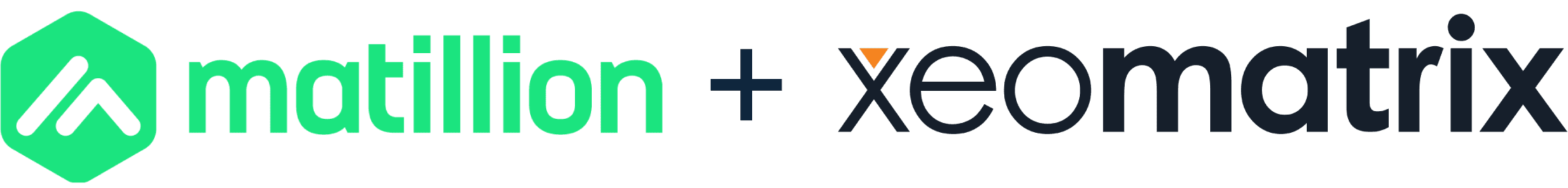 Matillion logo plus XeoMatrix logo