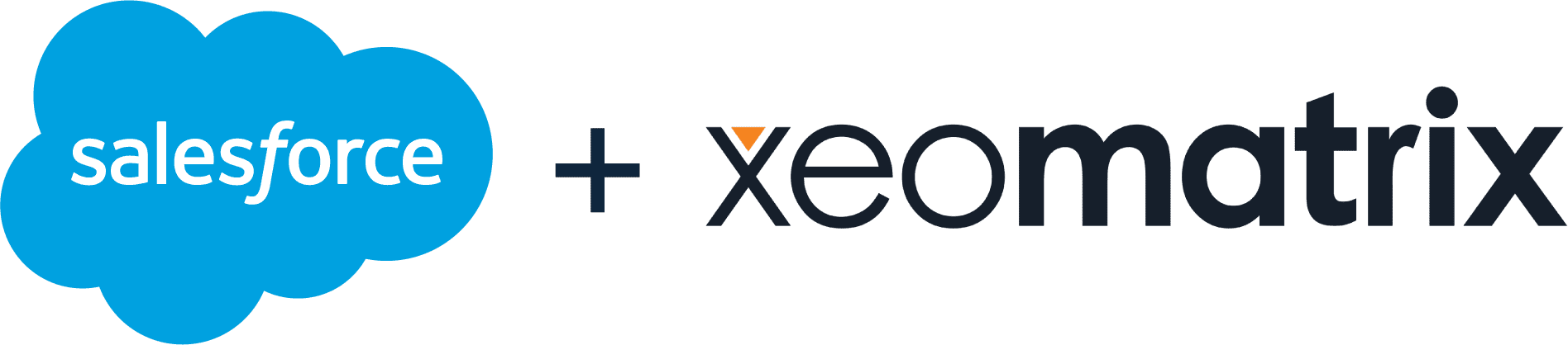 Salesforce logo plus XeoMatrix logo.
