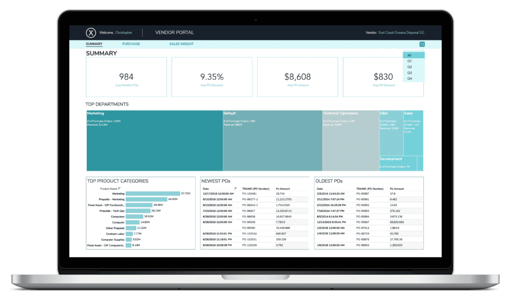 Access the Embedded Analytics Vendor Portal Demo