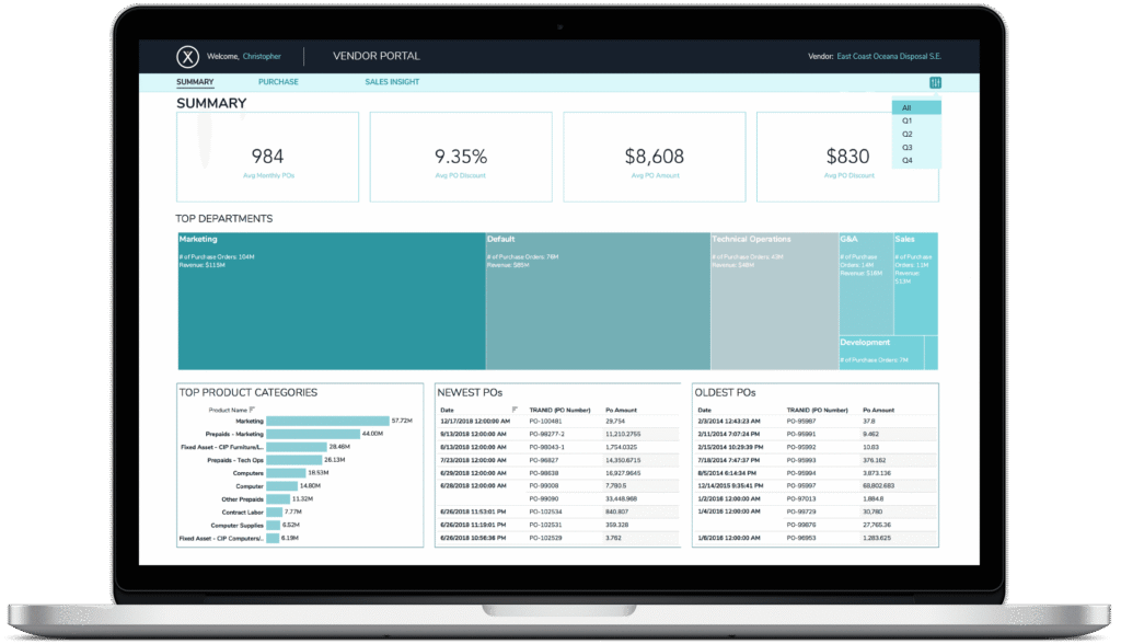 Access the Embedded Analytics Vendor Portal Demo